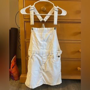 White overall dress
